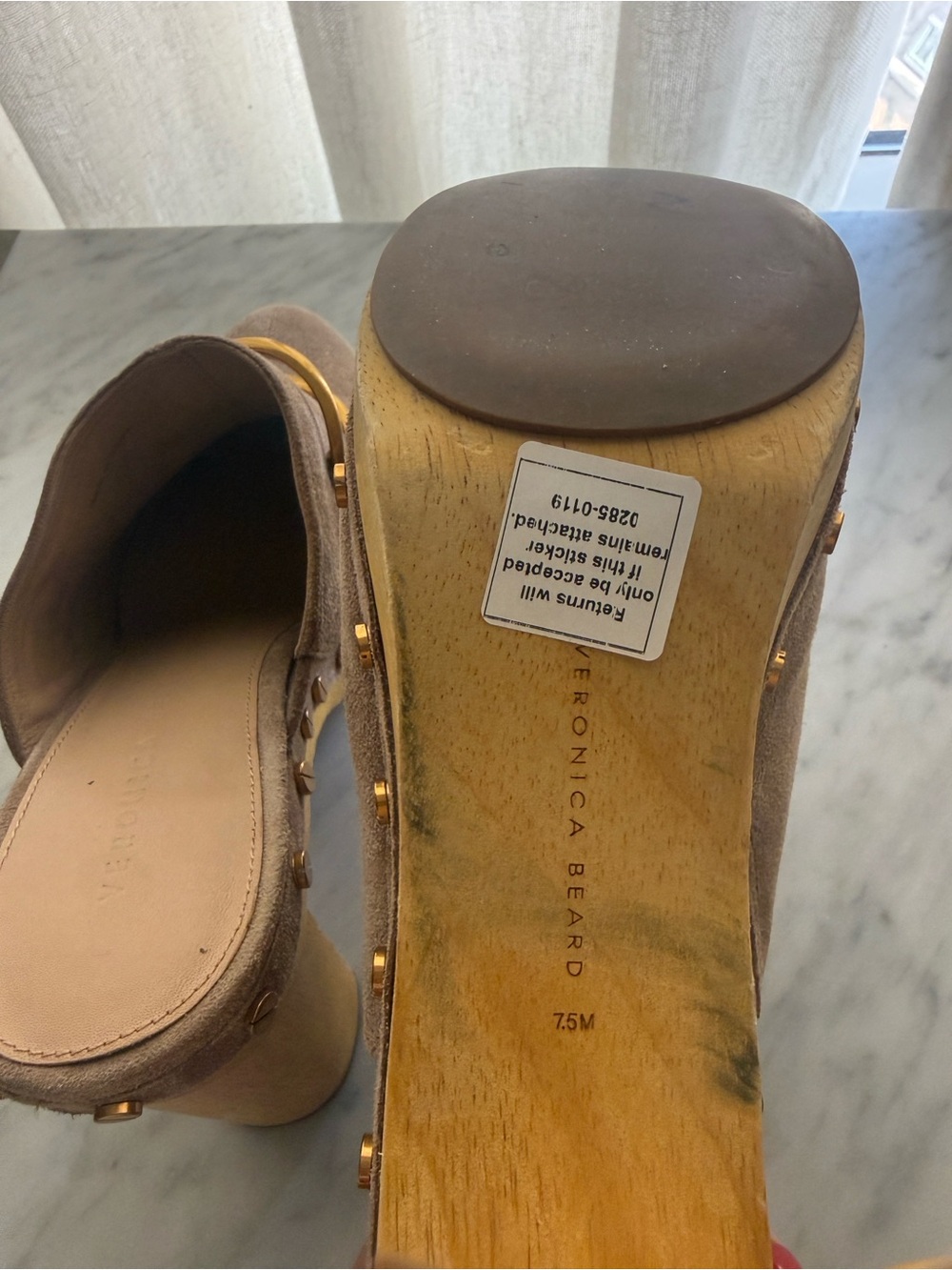 Veronica Beard studded heeled clogs - Picture 7 of 8